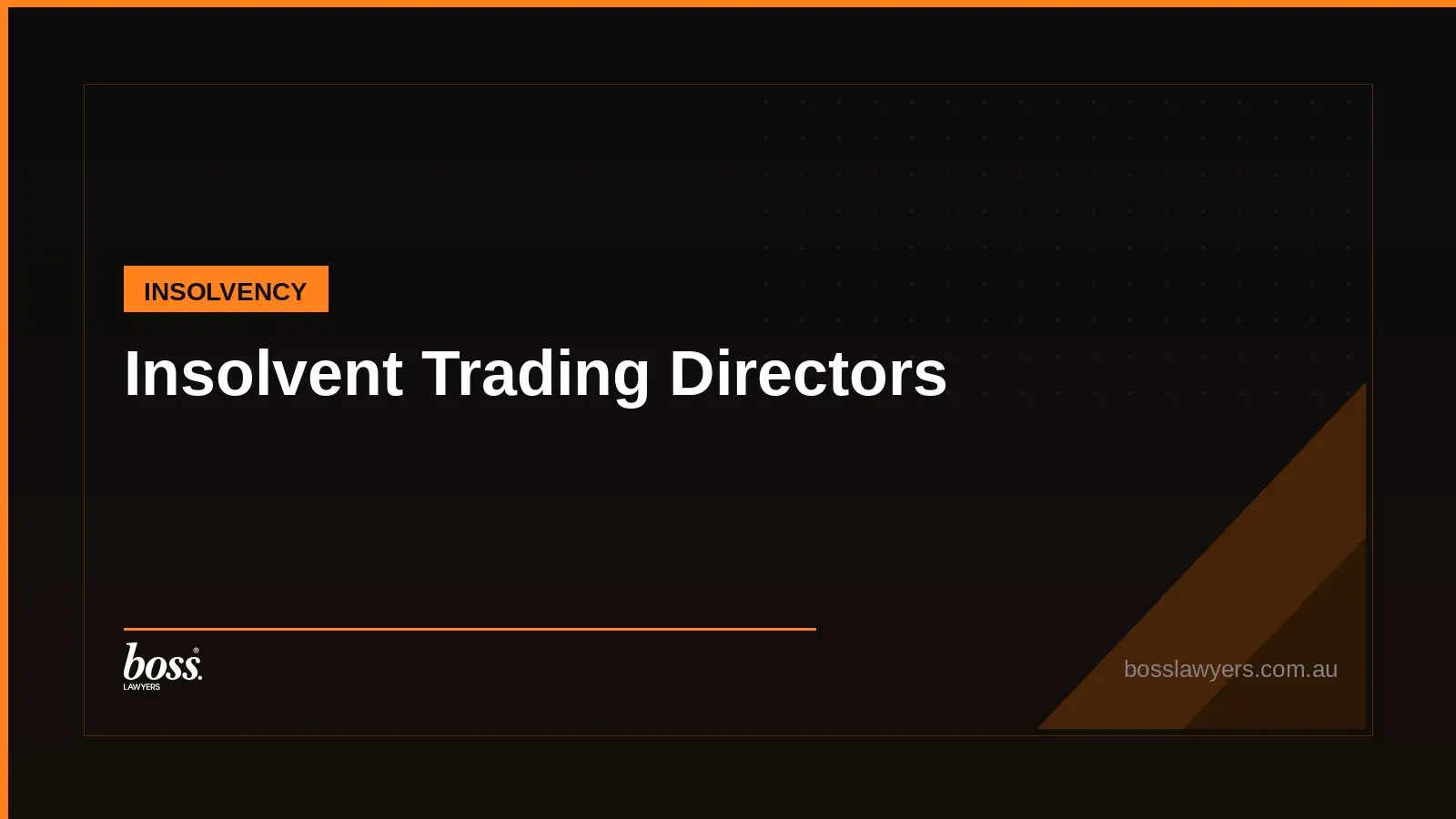 Insolvent Trading Directors