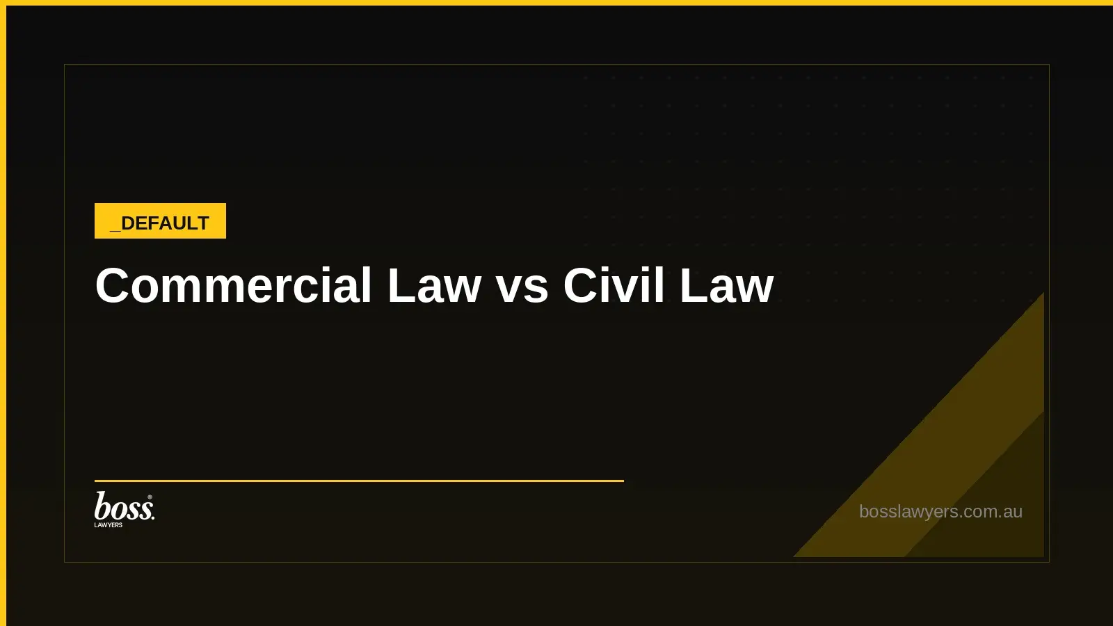 Commercial Law vs Civil Law