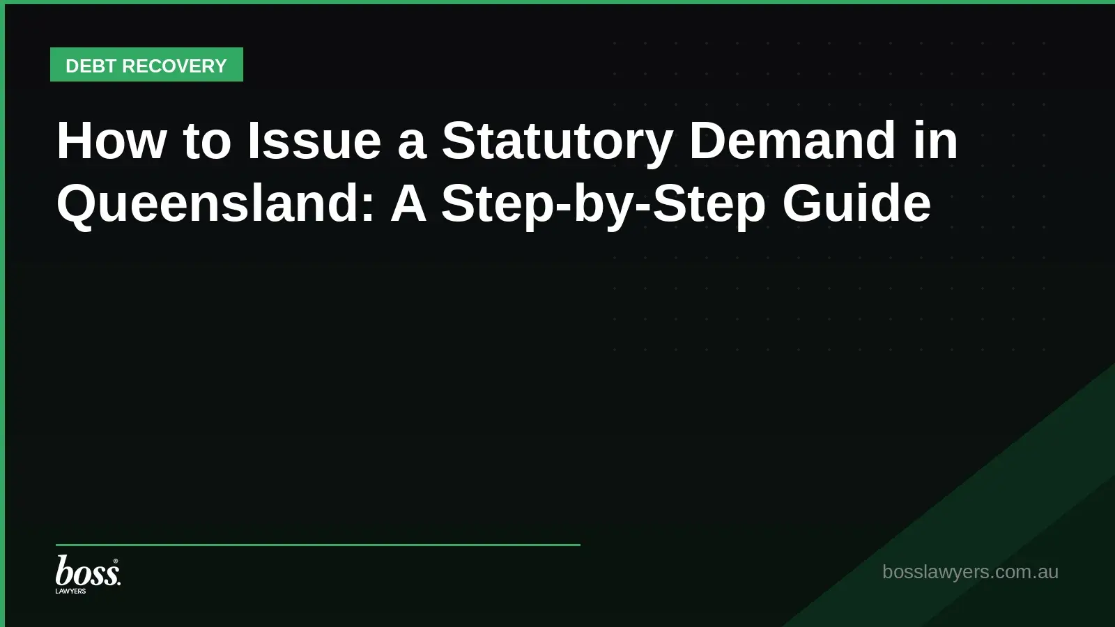 How to Issue a Statutory Demand in Queensland A StepbyStep Guide