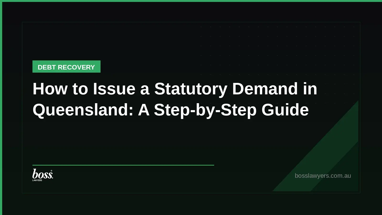 How to Issue a Statutory Demand in Queensland A StepbyStep Guide