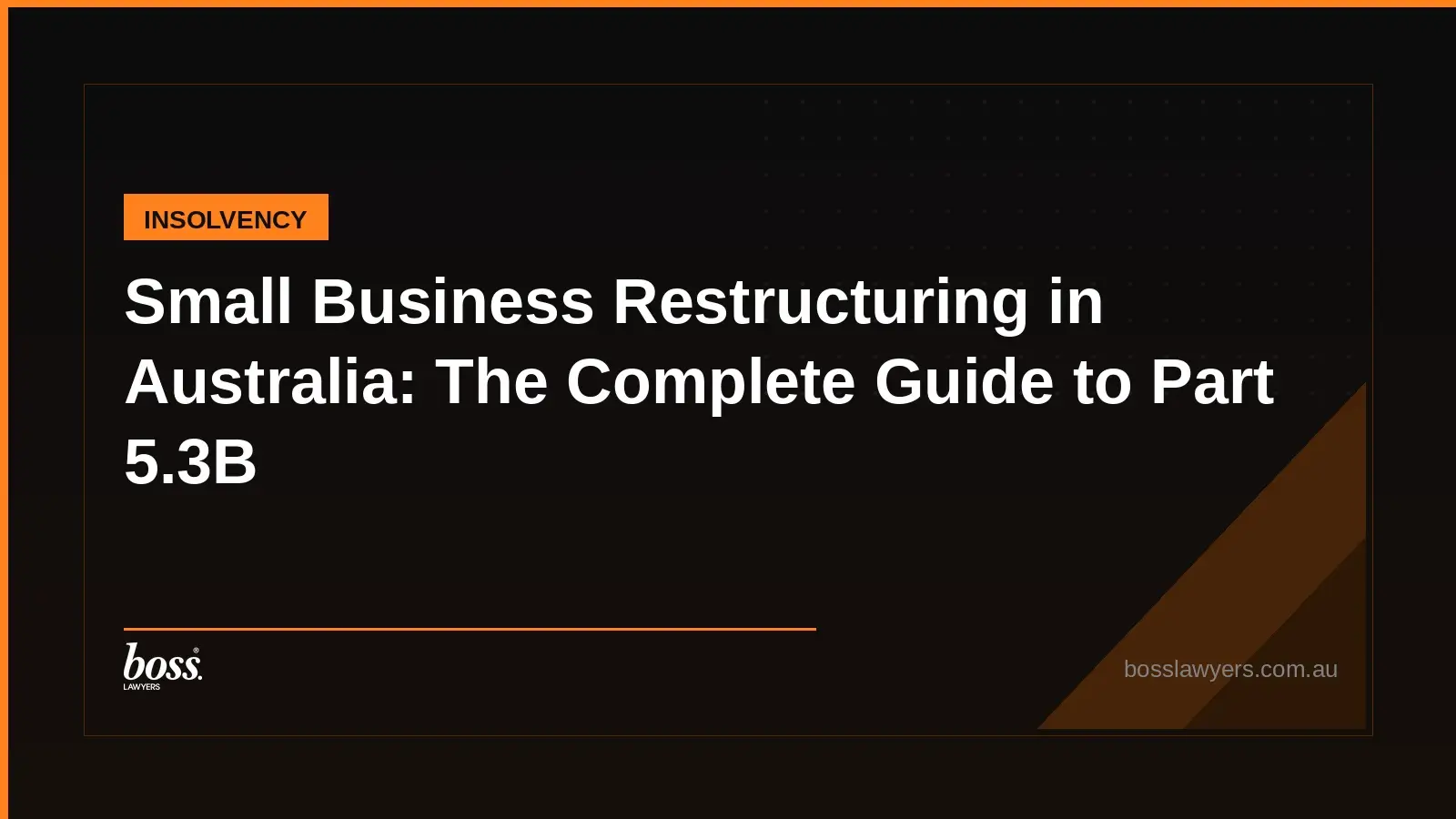 Small Business Restructuring in Australia The Complete Guide to Part 53B