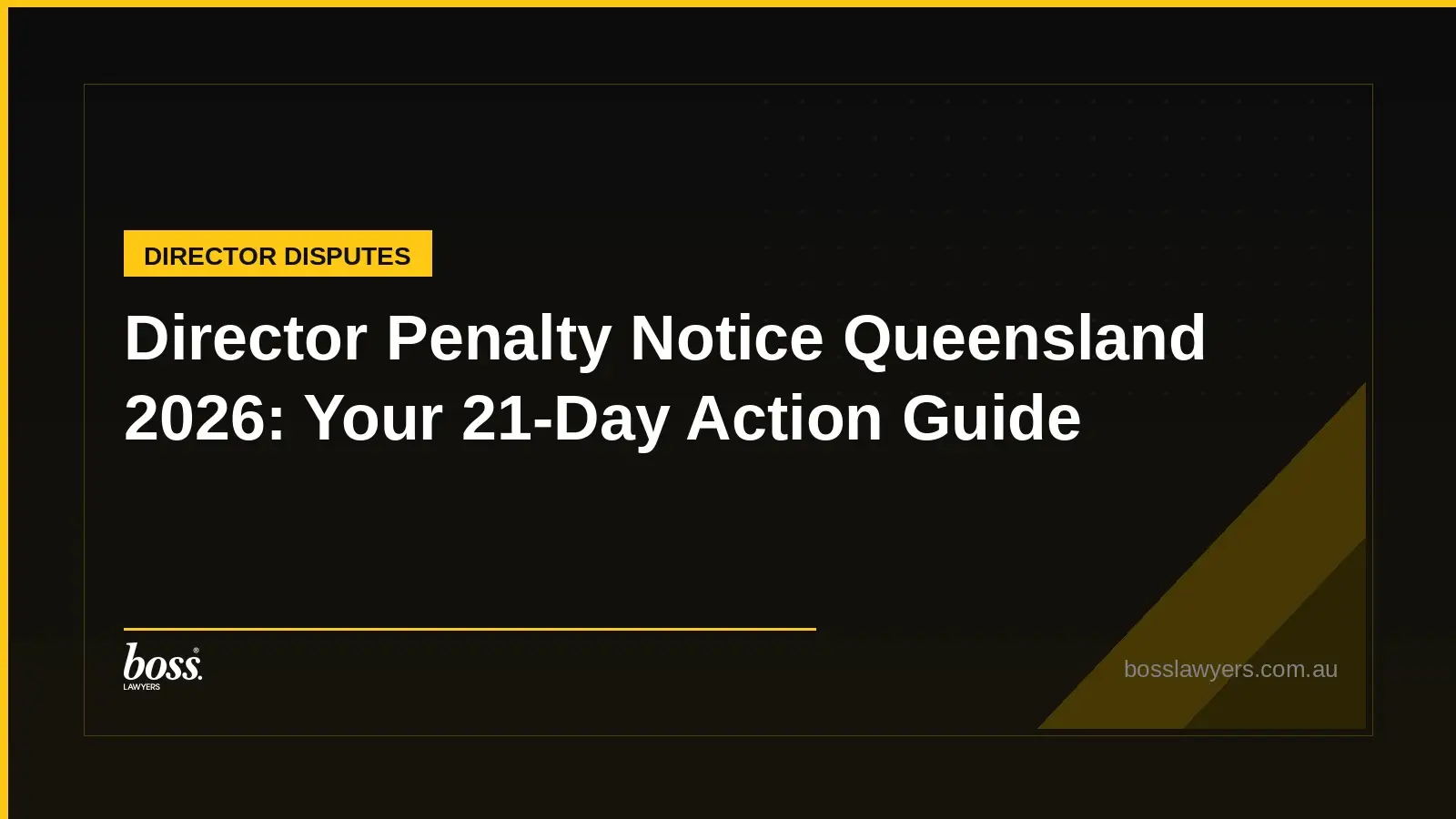Director Penalty Notice Queensland 2026 Your 21Day Action Guide