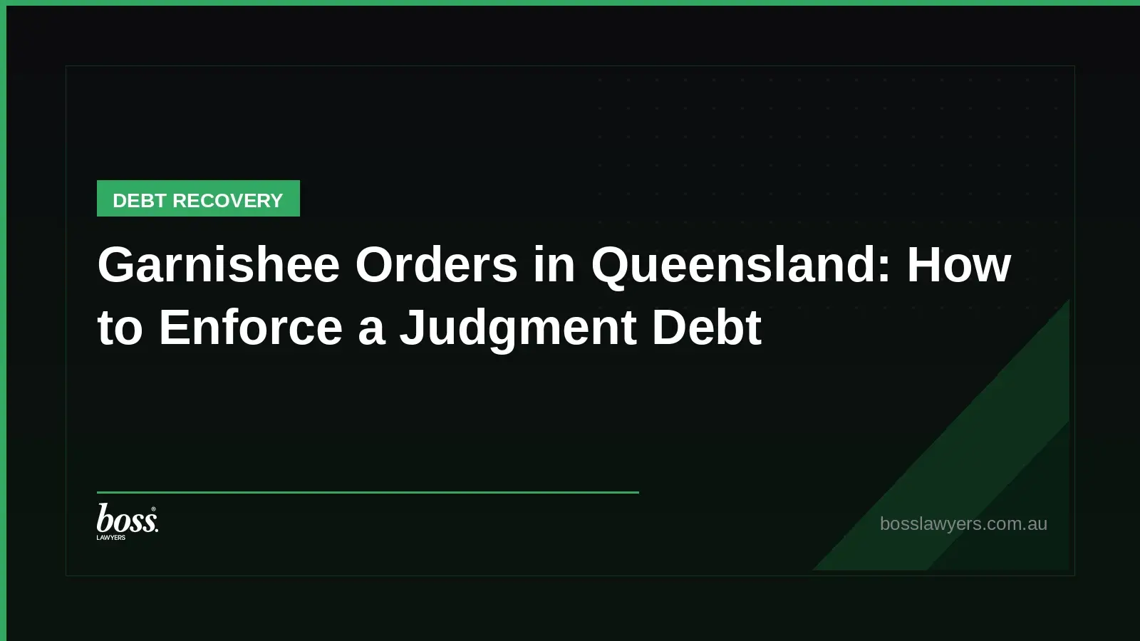 Garnishee Orders in Queensland How to Enforce a Judgment Debt
