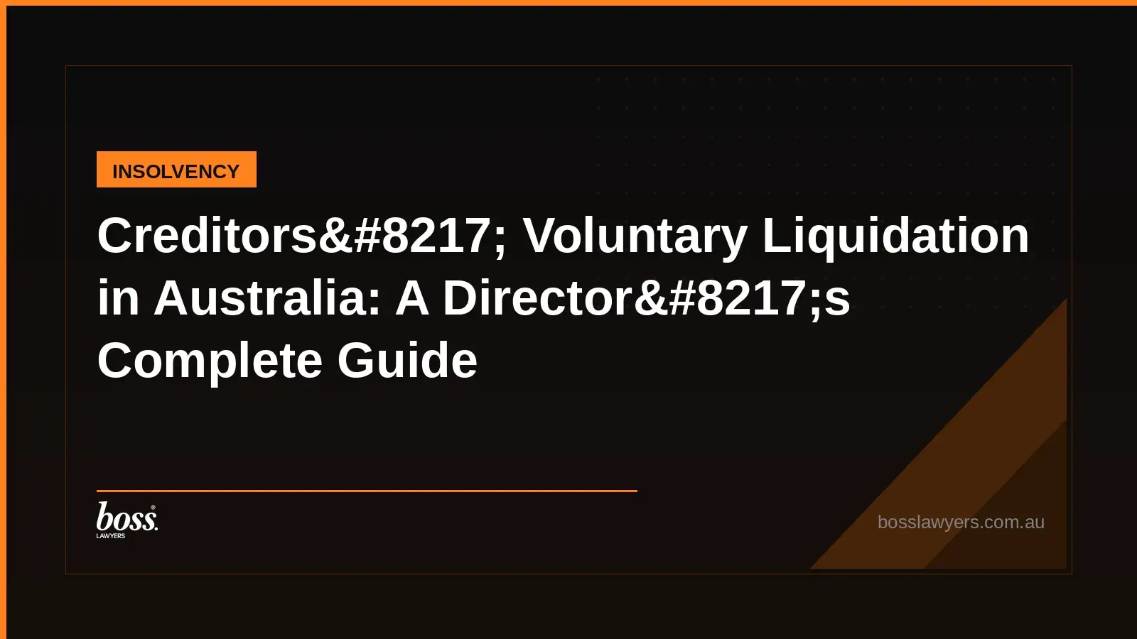 Creditors8217 Voluntary Liquidation in Australia A Director8217s Complete Guide