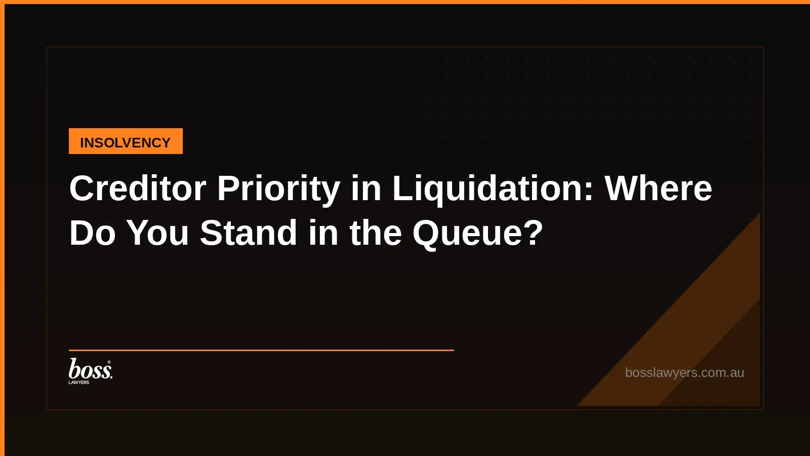Creditor Priority in Liquidation Where Do You Stand in the Queue