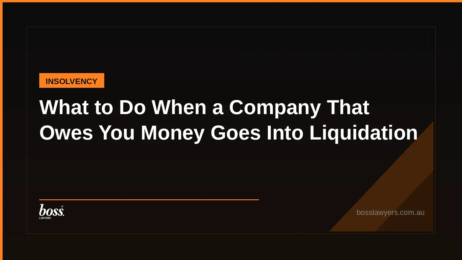 What to Do When a Company That Owes You Money Goes Into Liquidation