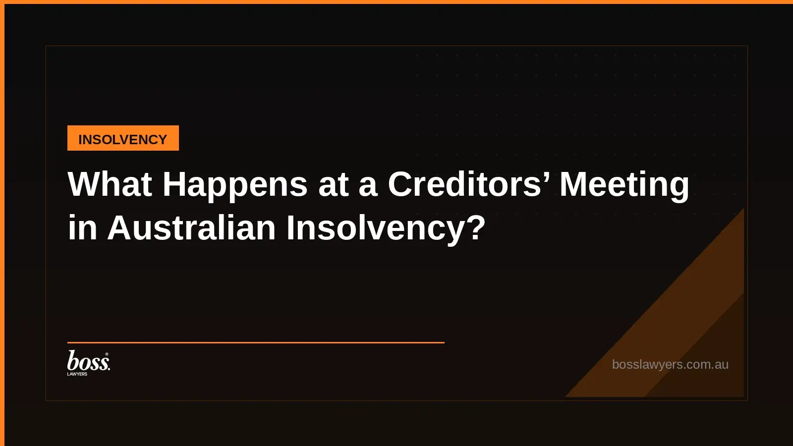 What Happens at a Creditors Meeting in Australian Insolvency