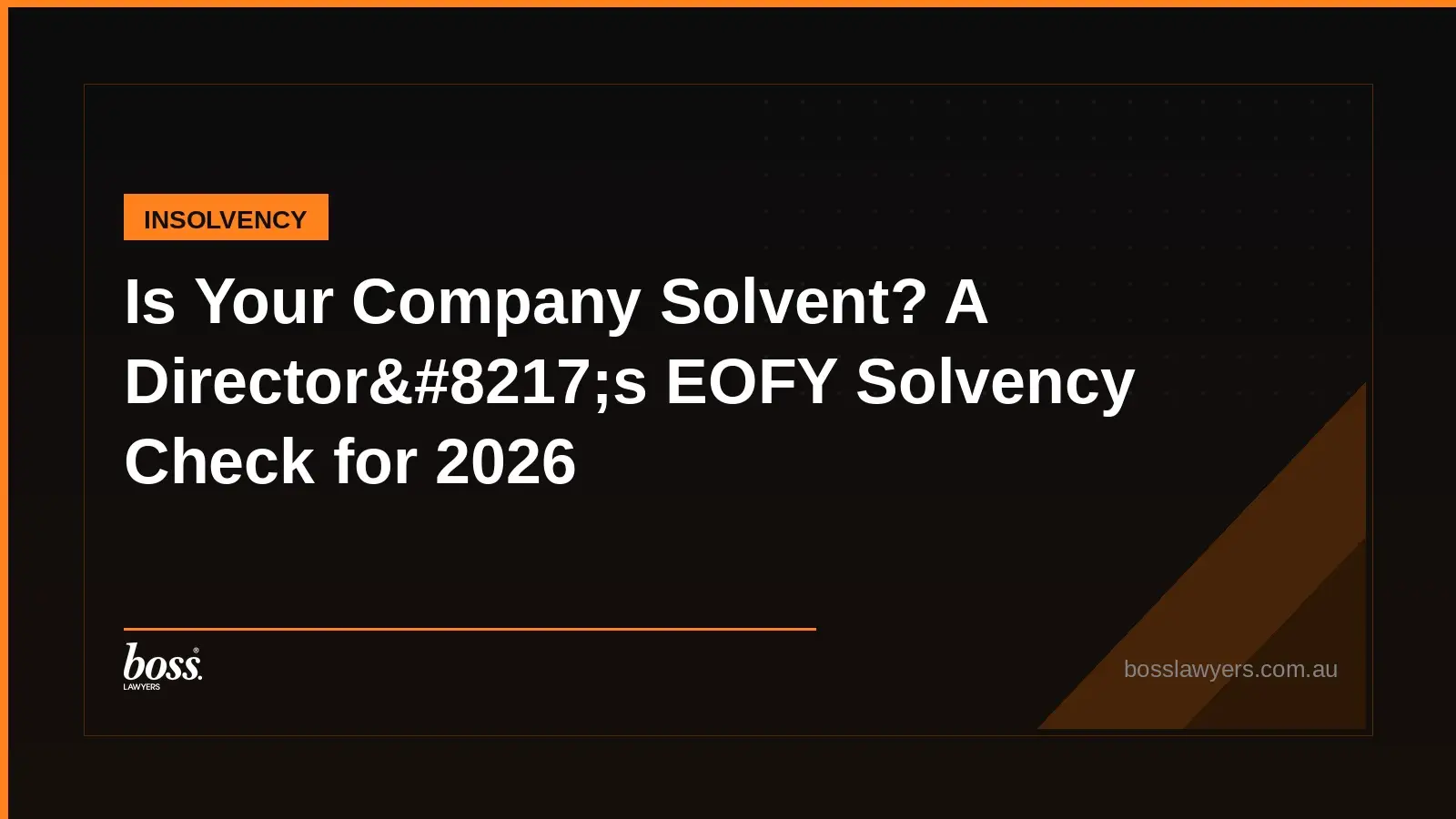 Is Your Company Solvent A Director8217s EOFY Solvency Check for 2026