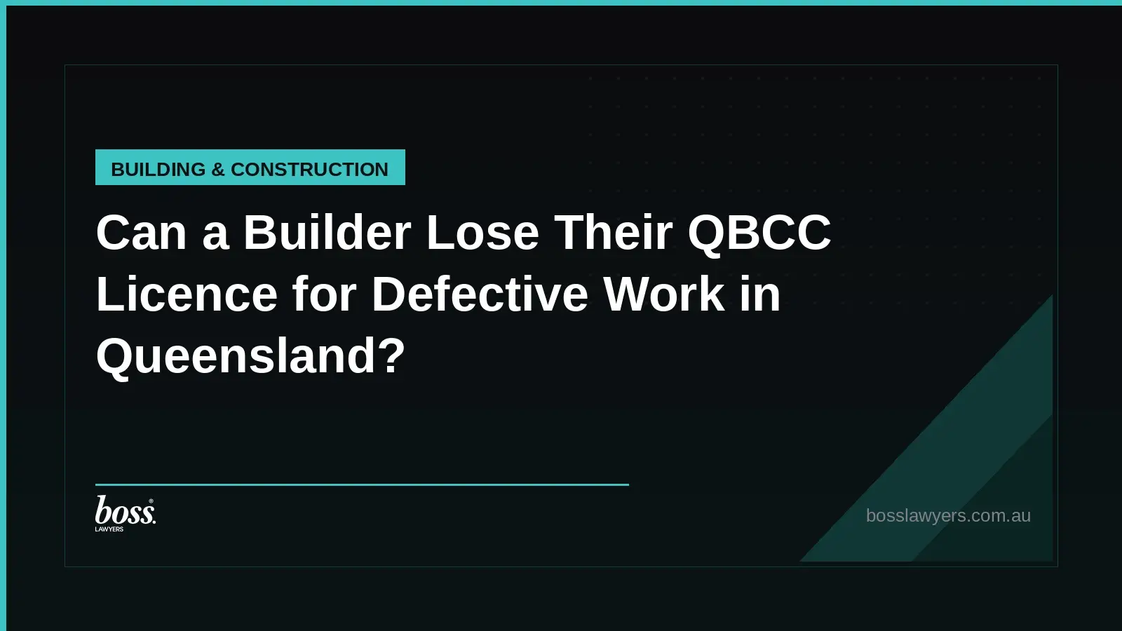 Can a Builder Lose Their QBCC Licence for Defective Work in Queensland