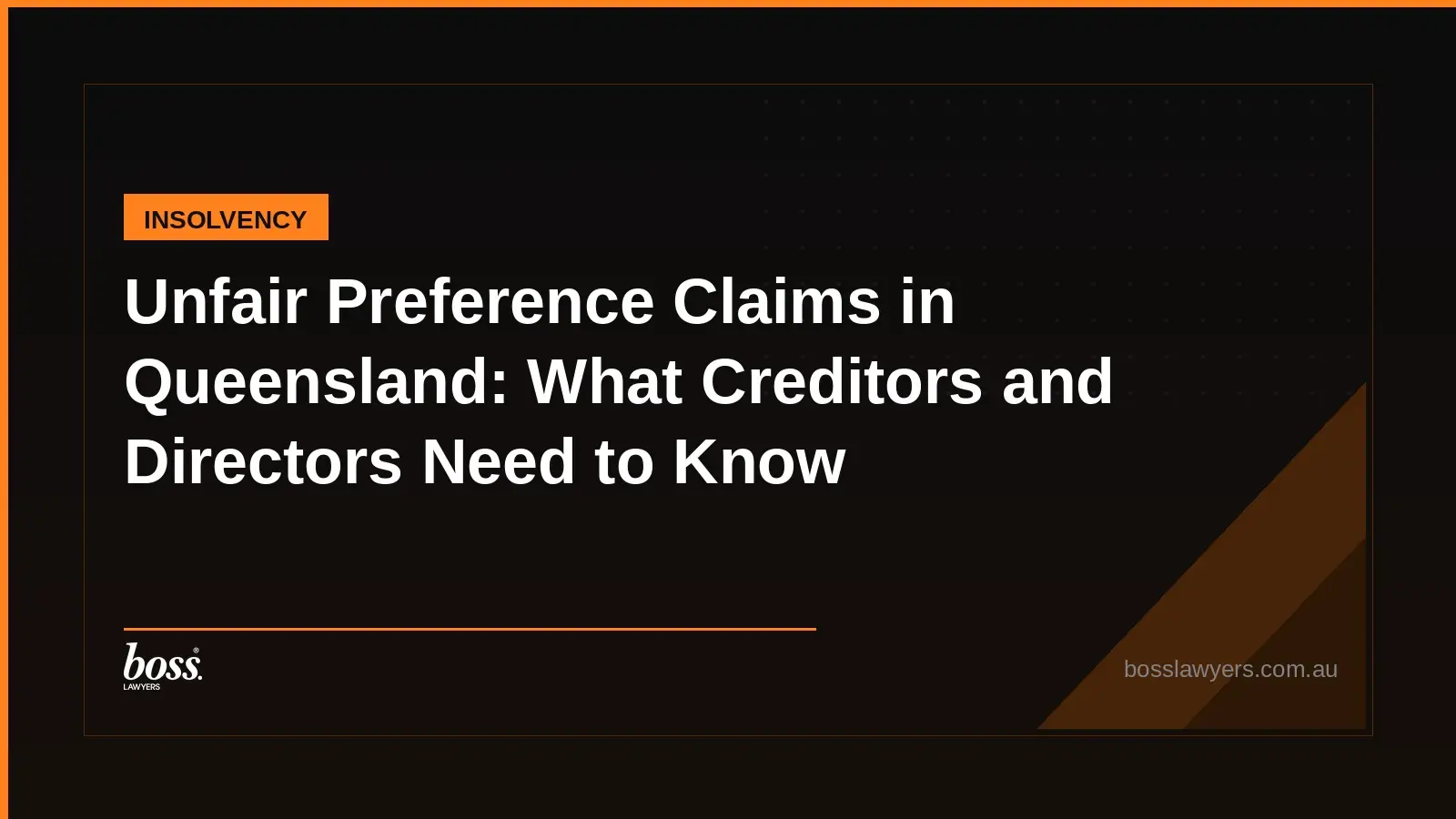 Unfair Preference Claims in Queensland What Creditors and Directors Need to Know