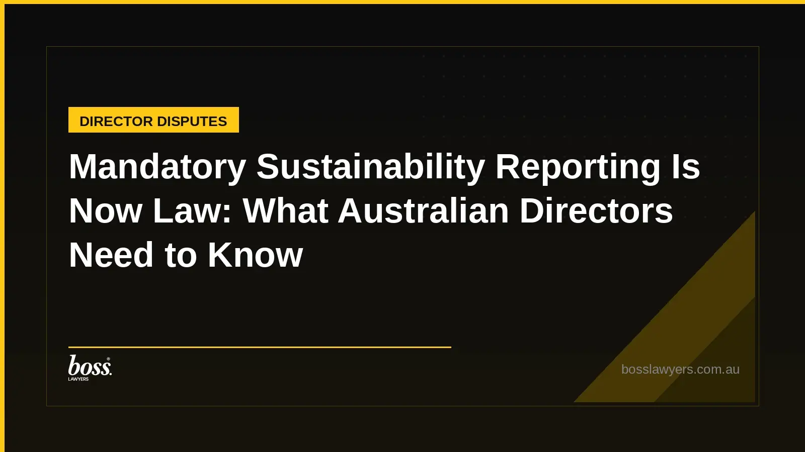 Mandatory Sustainability Reporting Is Now Law What Australian Directors Need to Know
