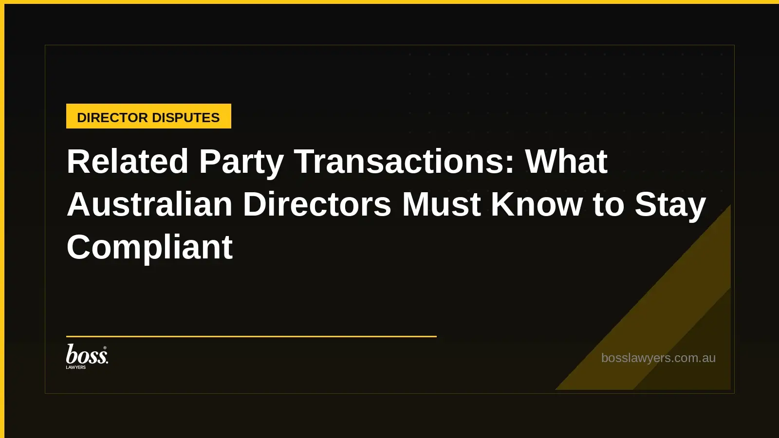 Related Party Transactions What Australian Directors Must Know to Stay Compliant