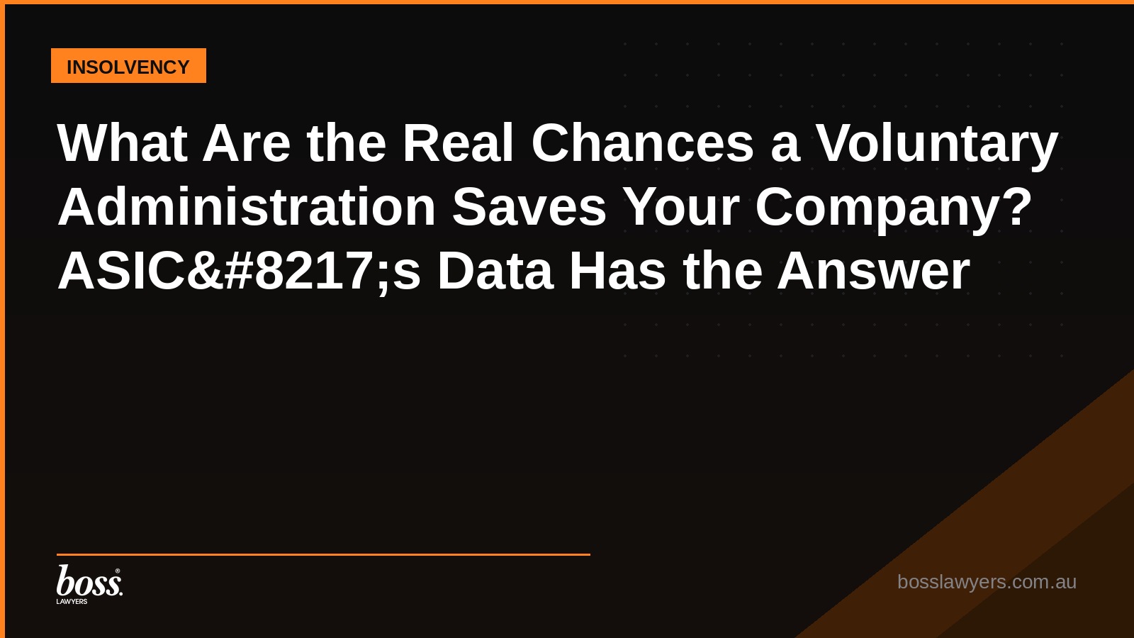 What Are the Real Chances a Voluntary Administration Saves Your Company ASIC8217s Data Has the Answer