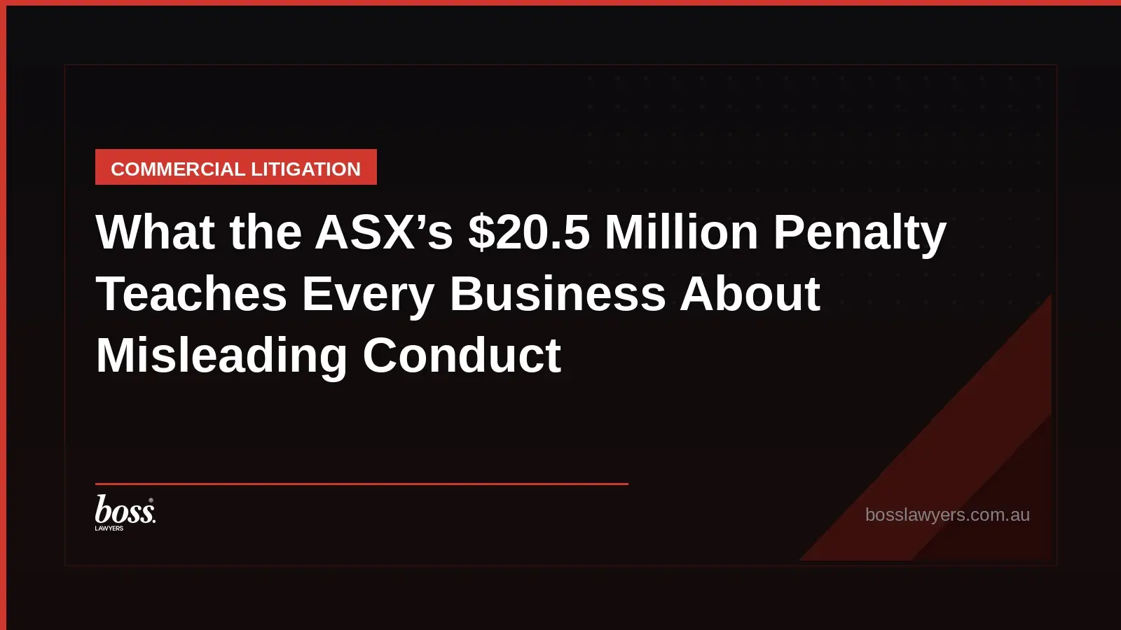What the ASXs 205 Million Penalty Teaches Every Business About Misleading Conduct