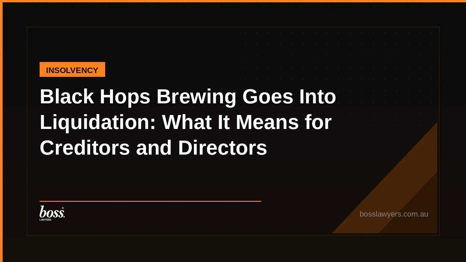 Black Hops Brewing Goes Into Liquidation What It Means for Creditors and Directors