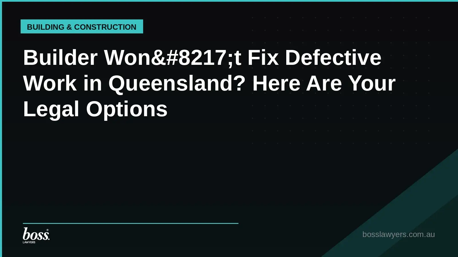 Builder Won8217t Fix Defective Work in Queensland Here Are Your Legal Options