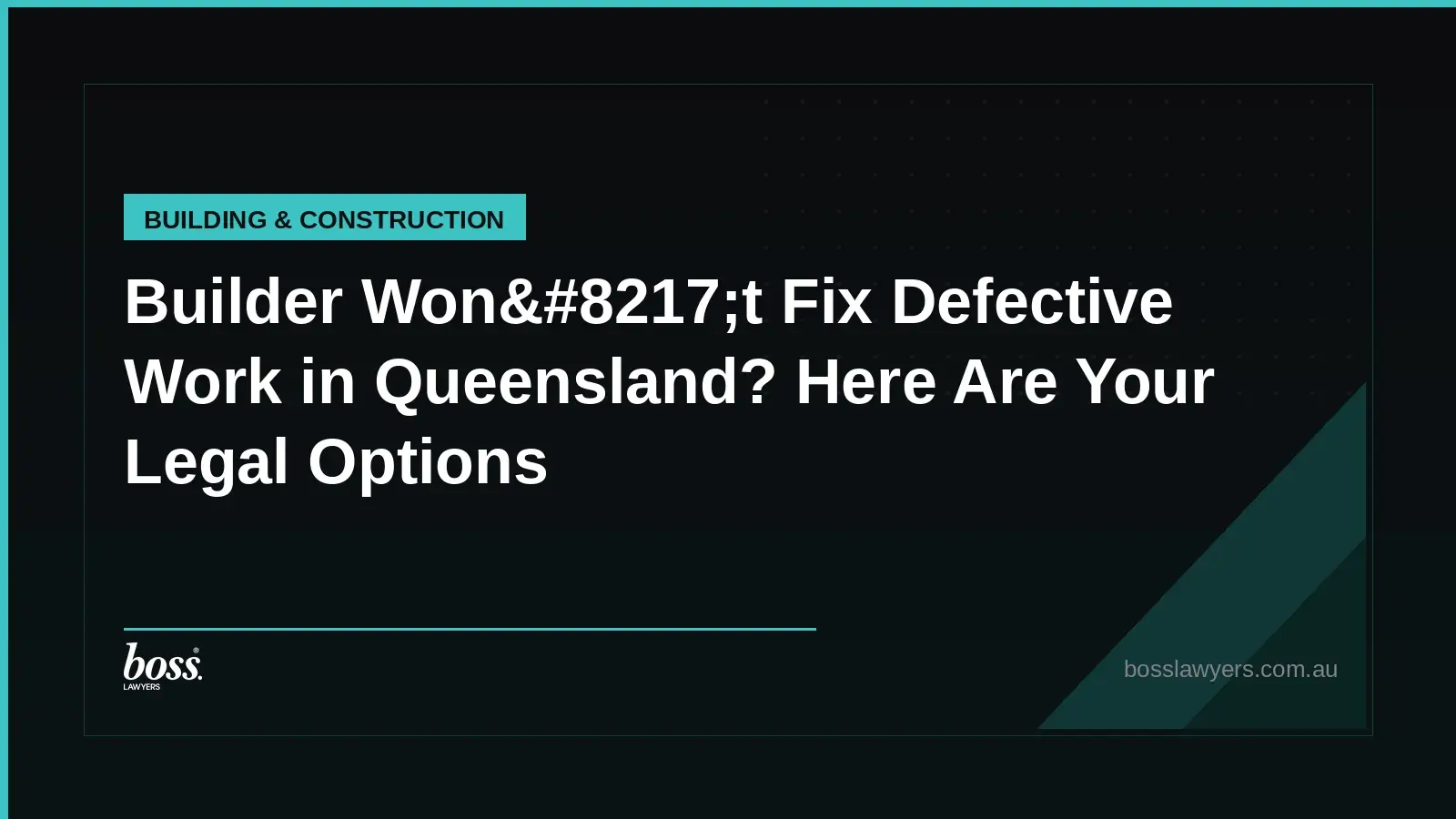 Builder Won8217t Fix Defective Work in Queensland Here Are Your Legal Options