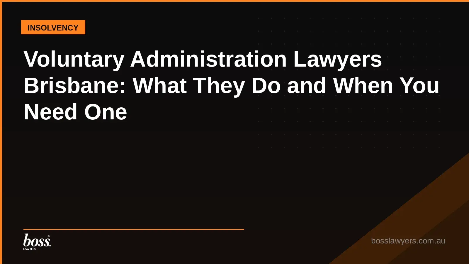 Voluntary Administration Lawyers Brisbane What They Do and When You Need One