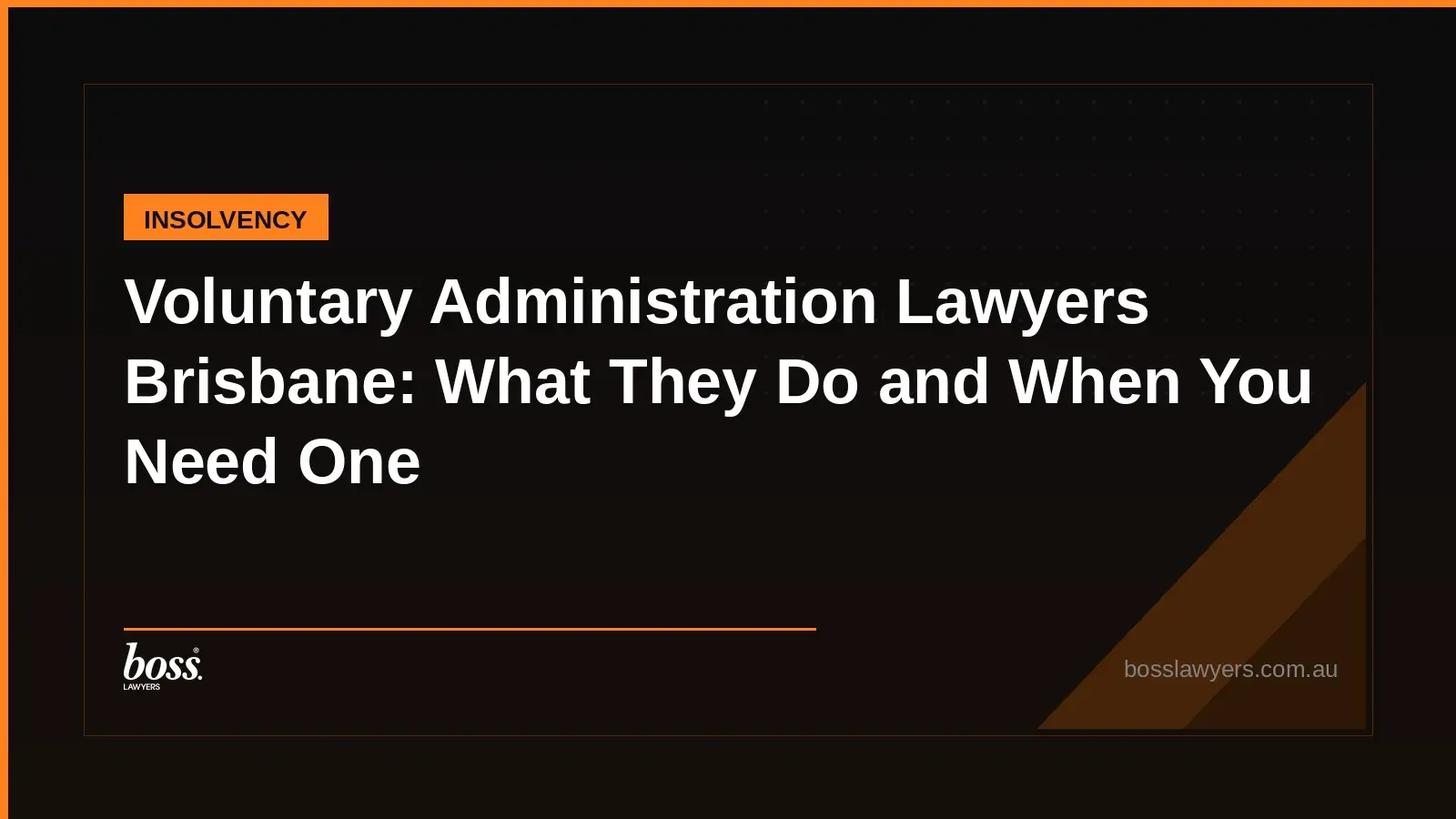 Voluntary Administration Lawyers Brisbane What They Do and When You Need One