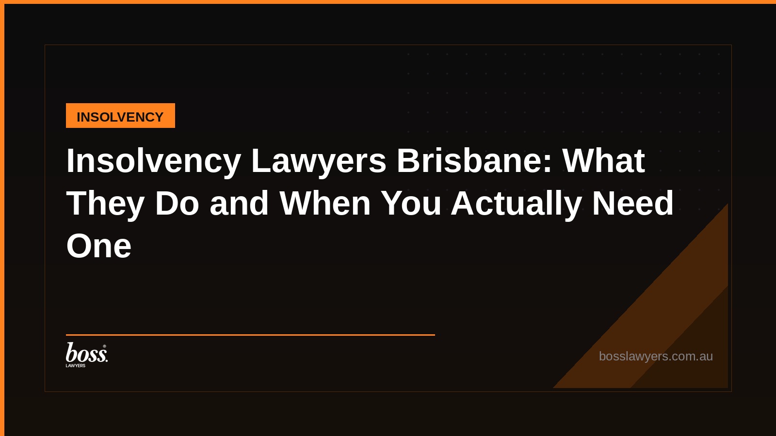 Insolvency Lawyers Brisbane What They Do and When You Actually Need One