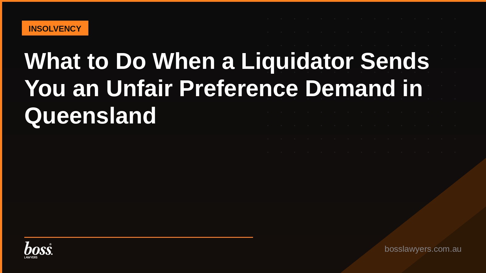 What to Do When a Liquidator Sends You an Unfair Preference Demand in Queensland
