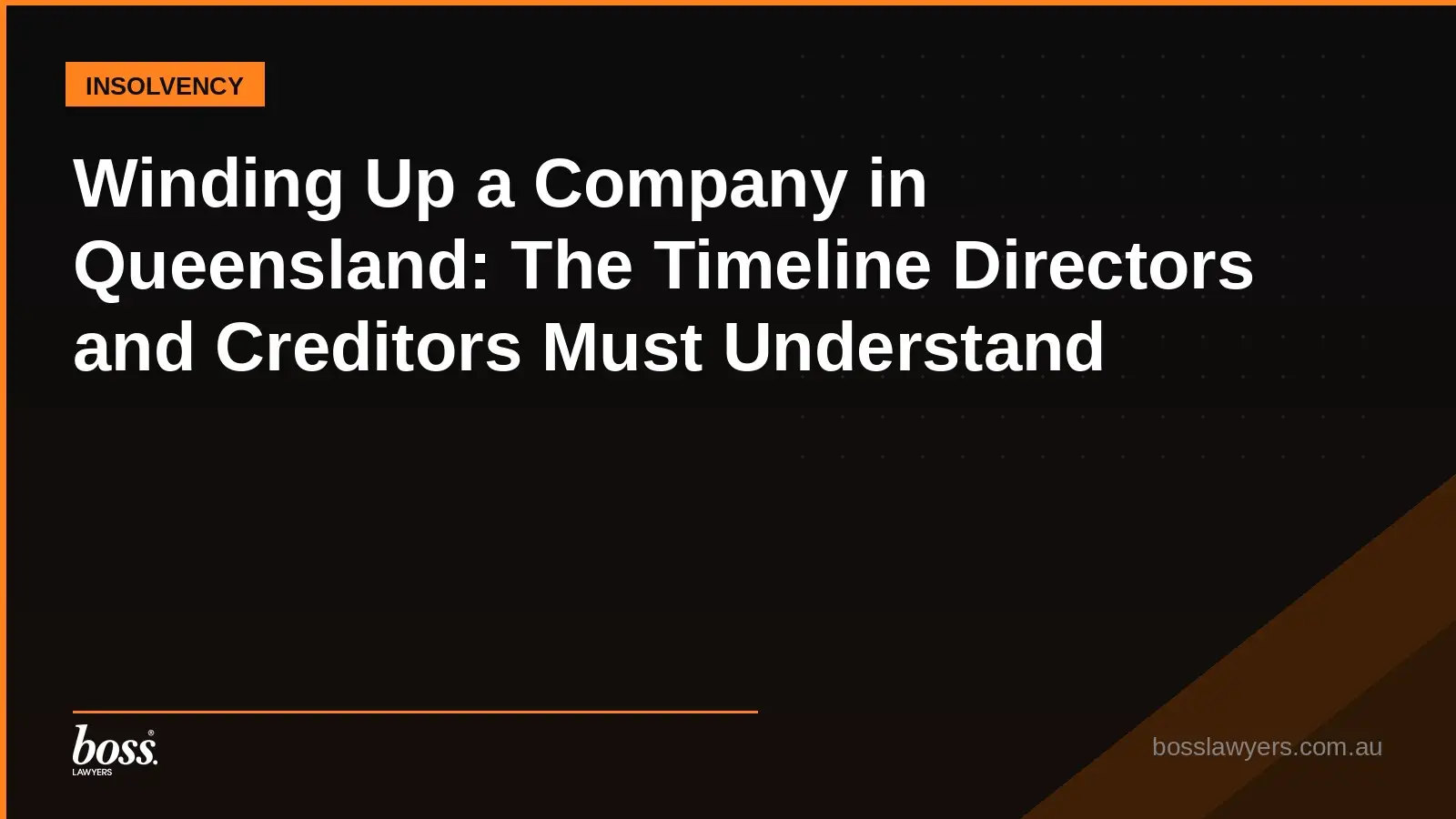 Winding Up a Company in Queensland The Timeline Directors and Creditors Must Understand
