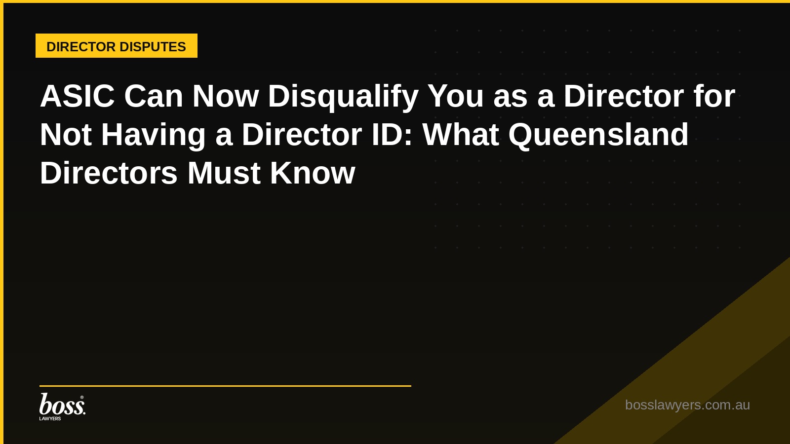 ASIC Can Now Disqualify You as a Director for Not Having a Director ID What Queensland Directors Must Know