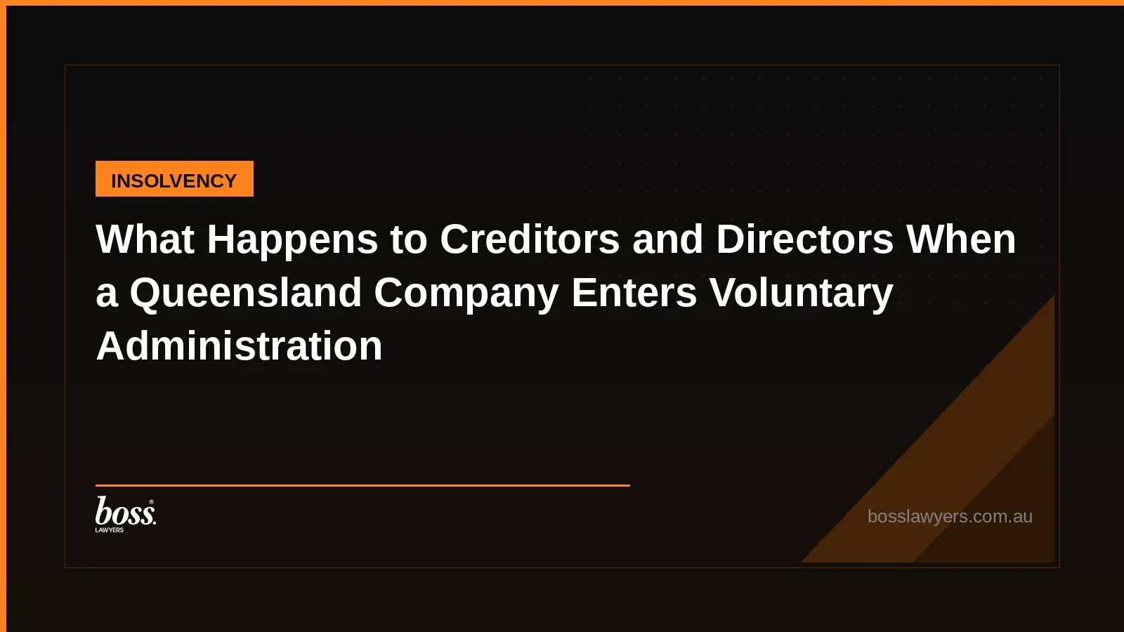 What Happens to Creditors and Directors When a Queensland Company Enters Voluntary Administration