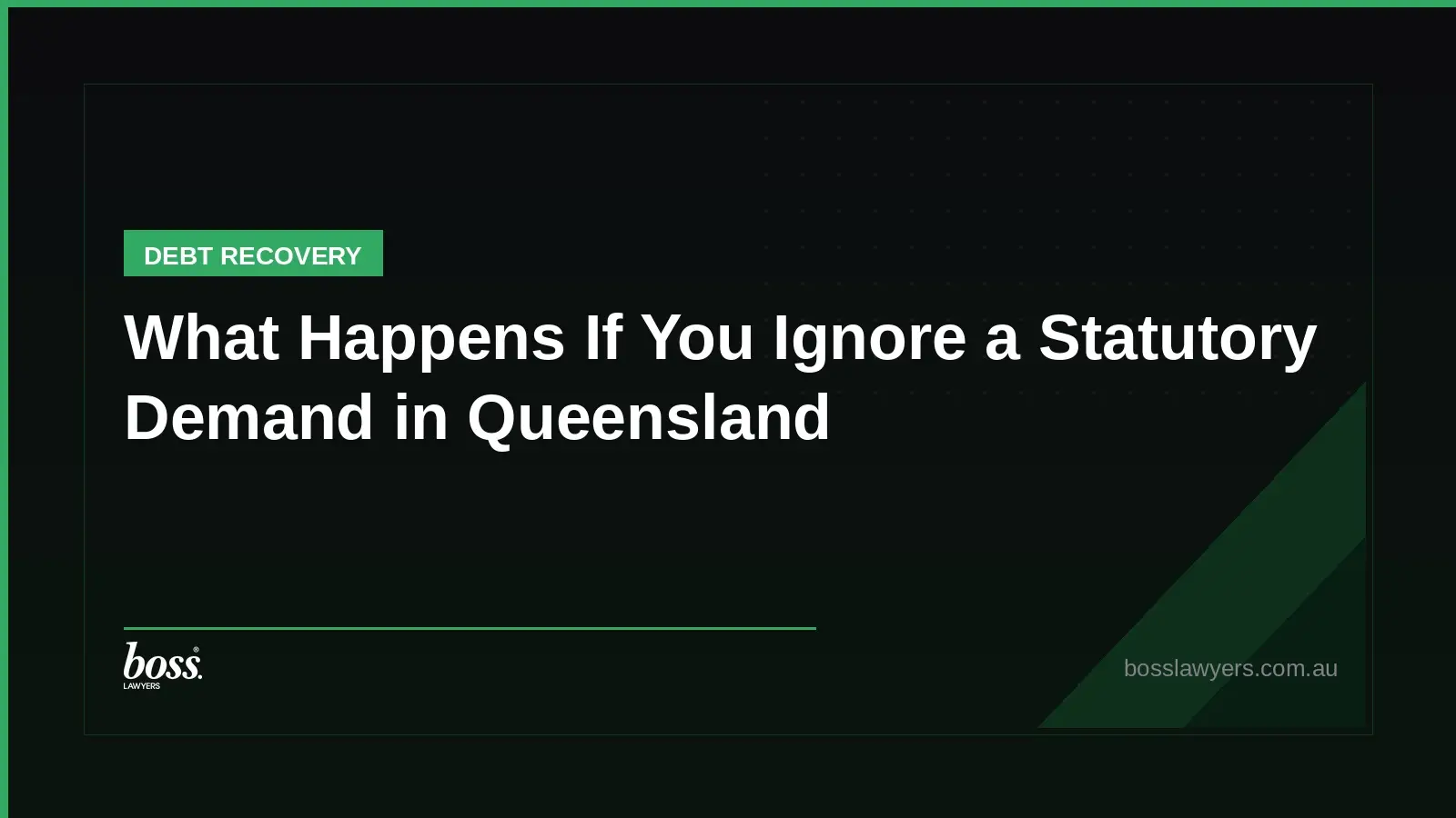 What Happens If You Ignore a Statutory Demand in Queensland