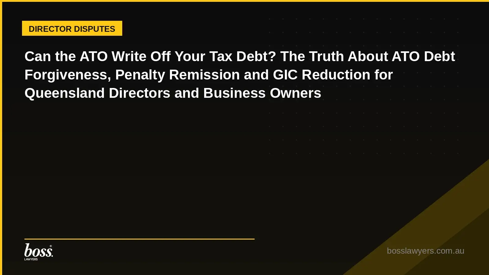Can the ATO Write Off Your Tax Debt The Truth About ATO Debt Forgiveness, Penalty Remission and GIC Reduction for Queens