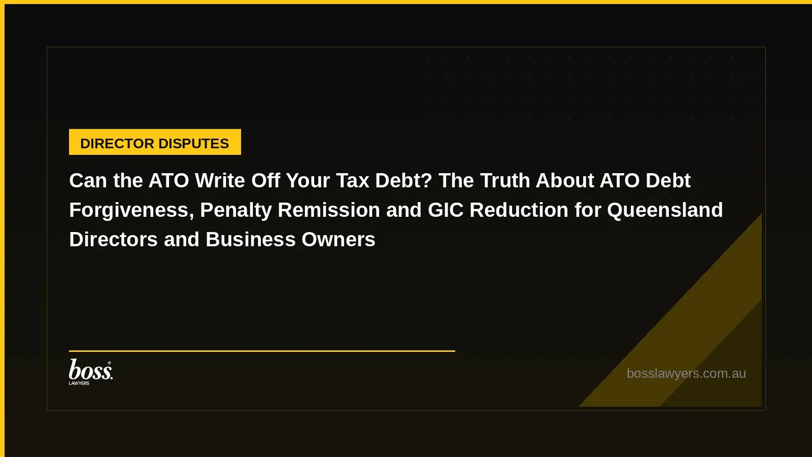 Can the ATO Write Off Your Tax Debt The Truth About ATO Debt Forgiveness, Penalty Remission and GIC Reduction for Queens
