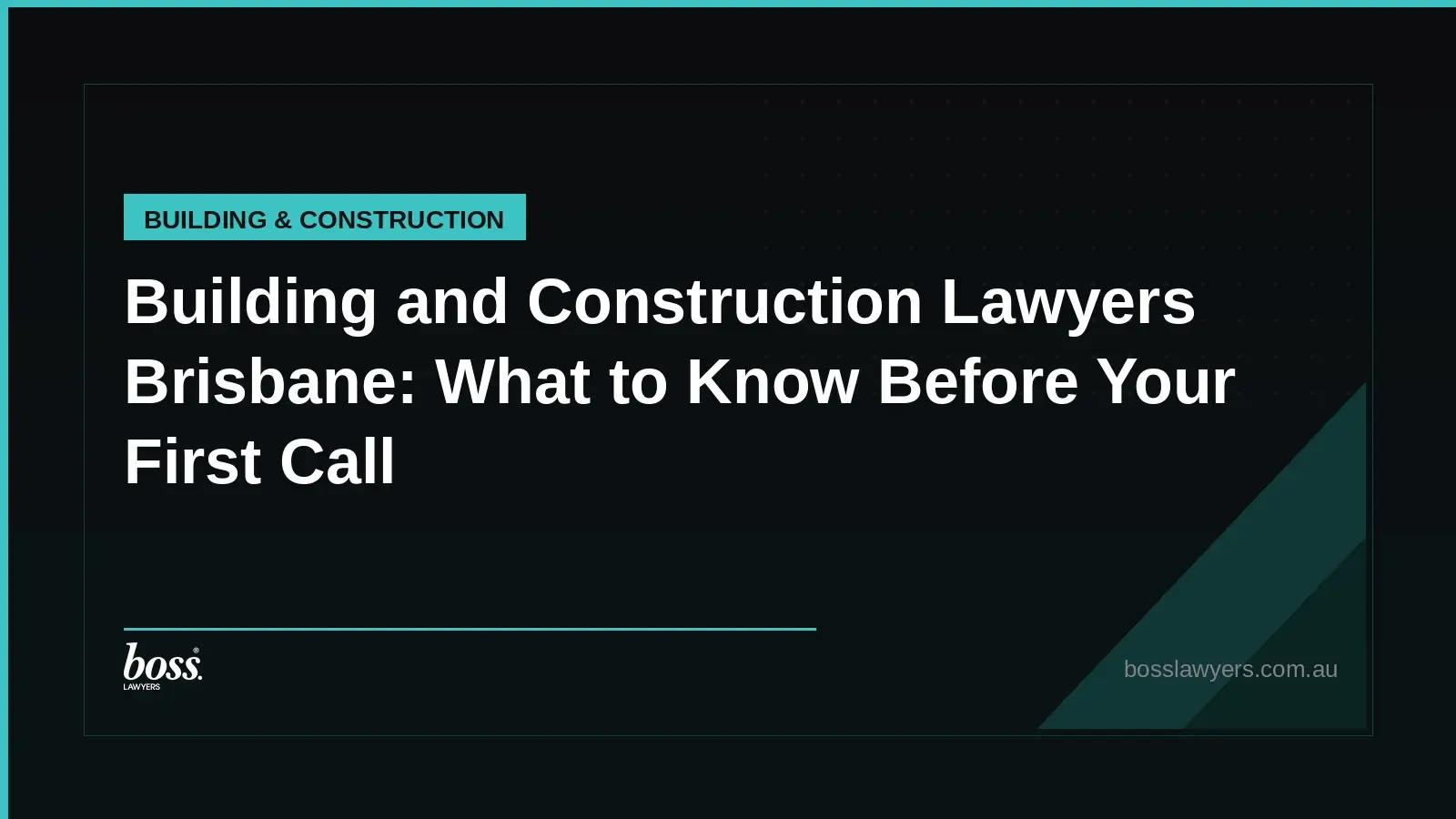 Building and Construction Lawyers Brisbane What to Know Before Your First Call