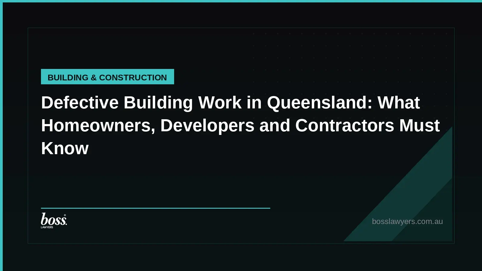 Defective Building Work in Queensland What Homeowners, Developers and Contractors Must Know